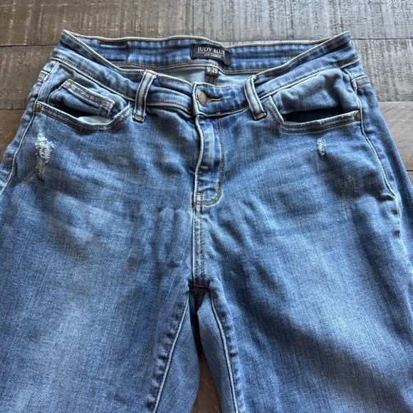 Judy Blue Walk This City Slim Fit Jeans Women's 9/29 Blue Distressed JB82204DK - Picture 7 of 12